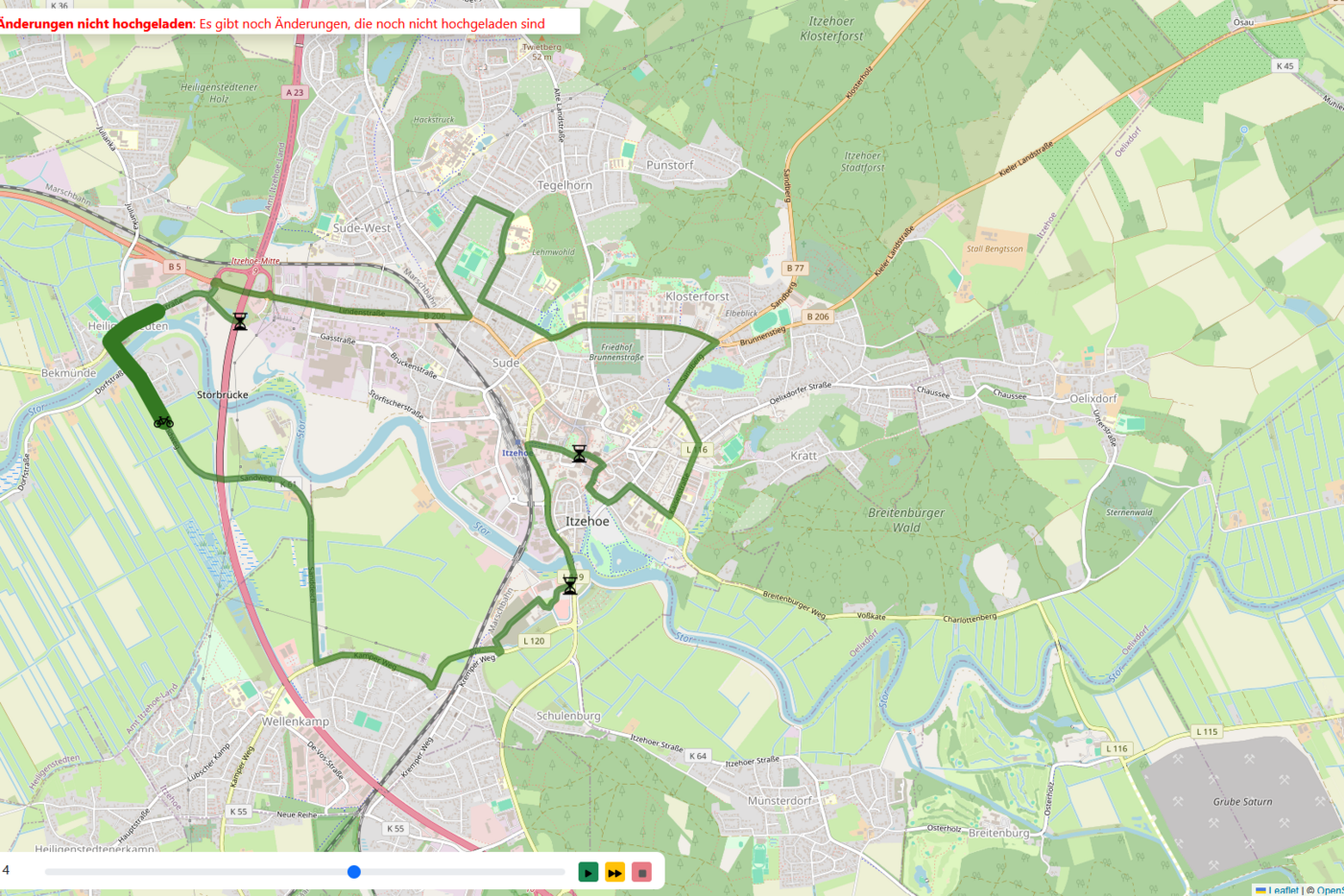 Strecke STÖRRADELN Strecke STÖRRADELN